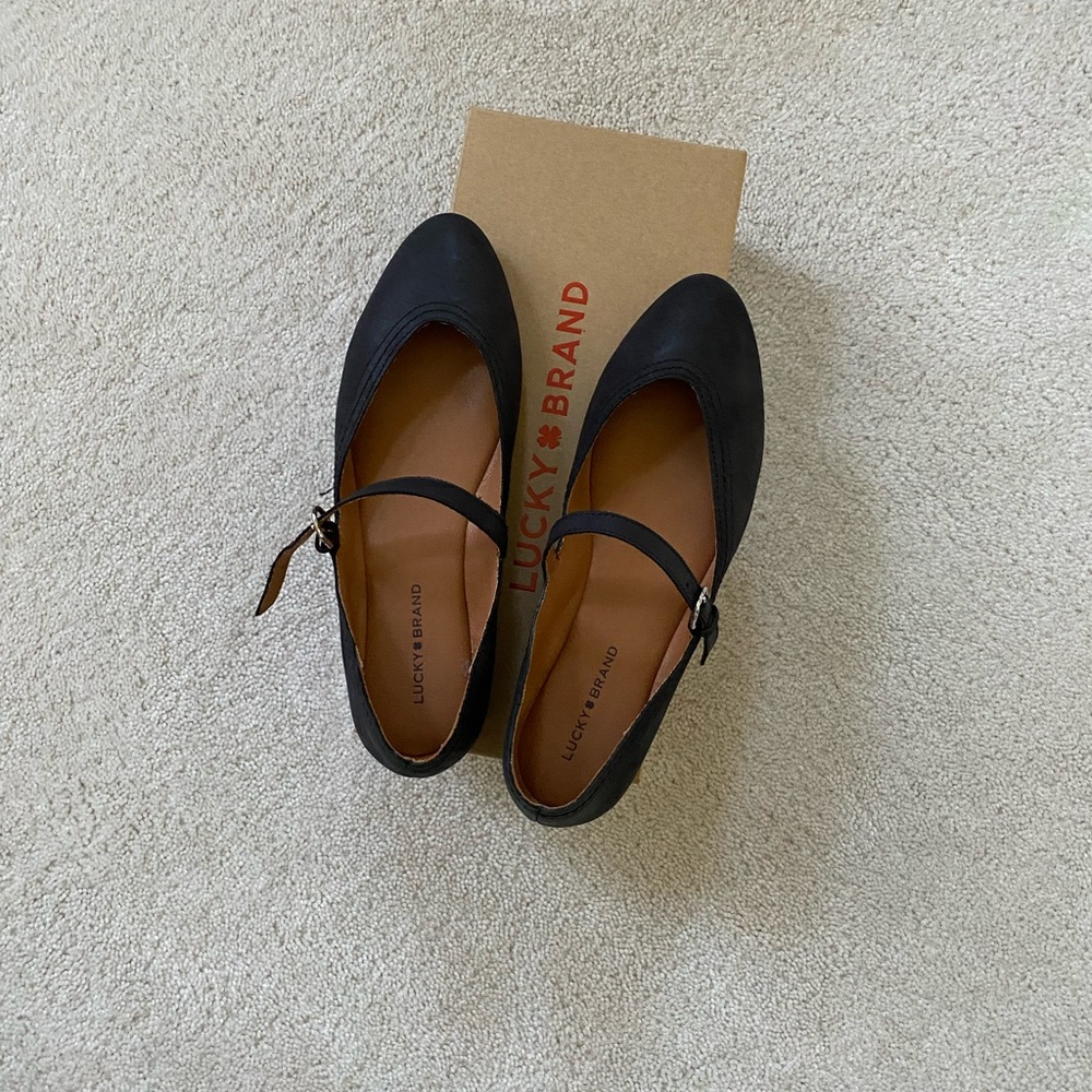 Lucky Brand Black Mary Jane Flats